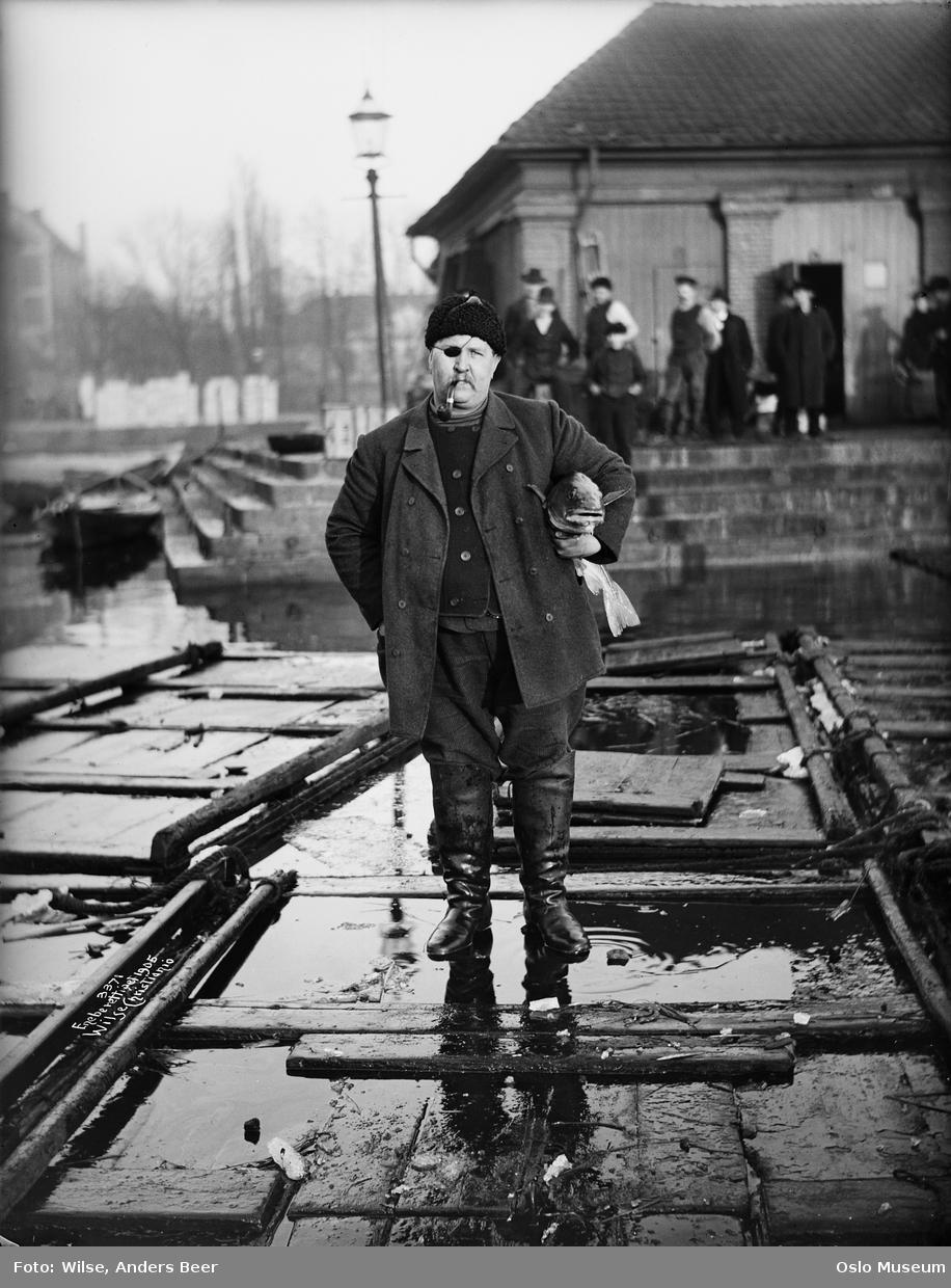 "Fiskekongen". Foto: Anders Beer Wilse 1905 / Oslo Museum