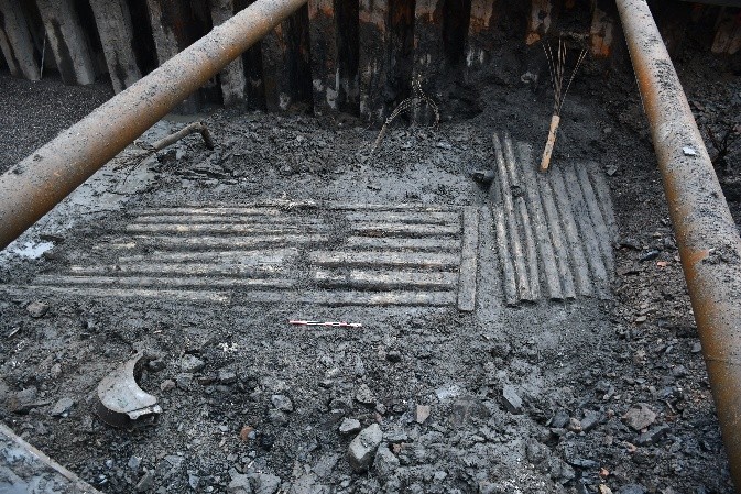 Bryggefundament. Bilde: Norsk Maritimt Museum